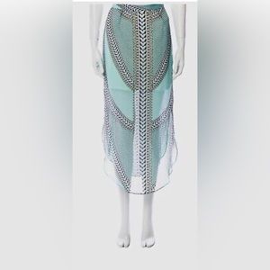 Mara Hoffman Blue Tribal Print Skirt Sz0